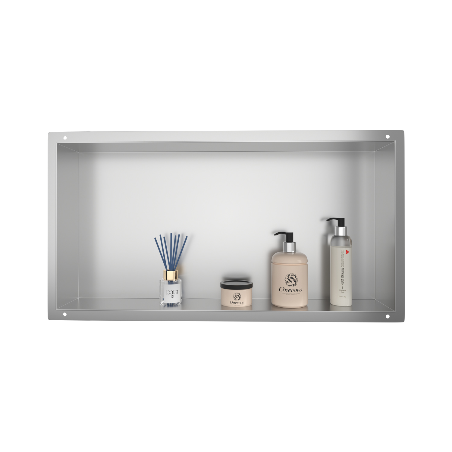Shower Niche Stainless Steel Recessed - Versandfertig aus den USA, 30,5 x