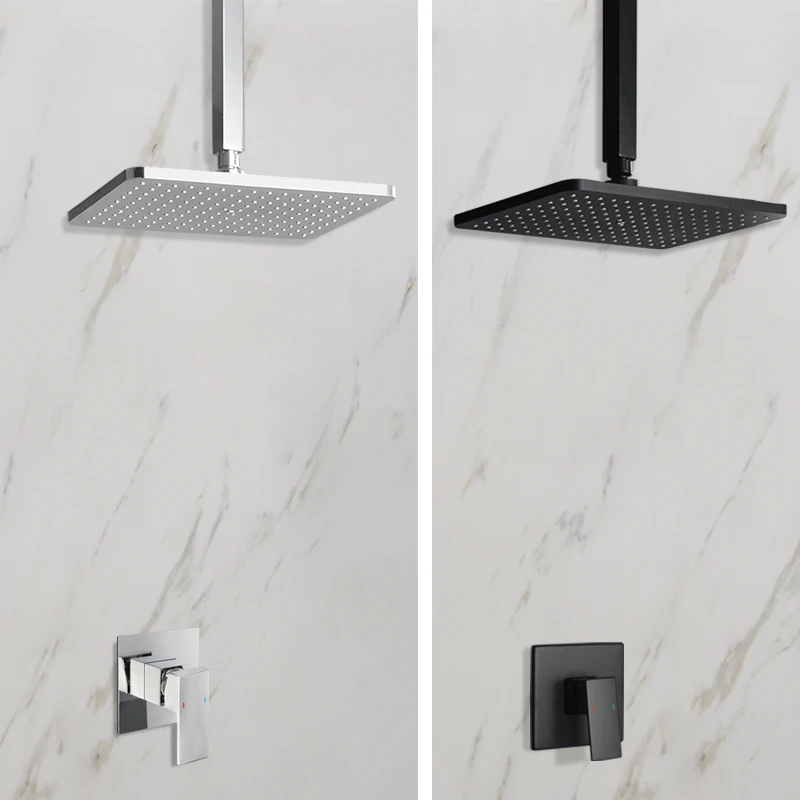 Shower Arm Ceiling Mount Brass Chrome - Wandmontierte Duscharmatur für Badezimmer, Deckenmontage, großer