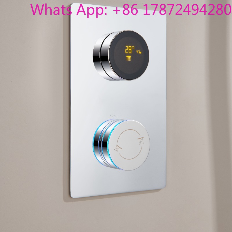 Concealed Thermostatic Shower System Set - WLAN-App-gesteuertes Verdecktes Duschset Thermostatisches Digitales Badezimmer-Mischventilsystem