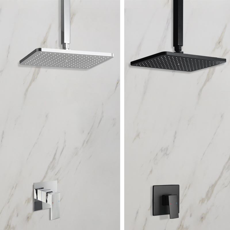 Shower Arm Ceiling Mount Brass Chrome - In Wand Verborgen Badezimmer Dusche Wasserhahn