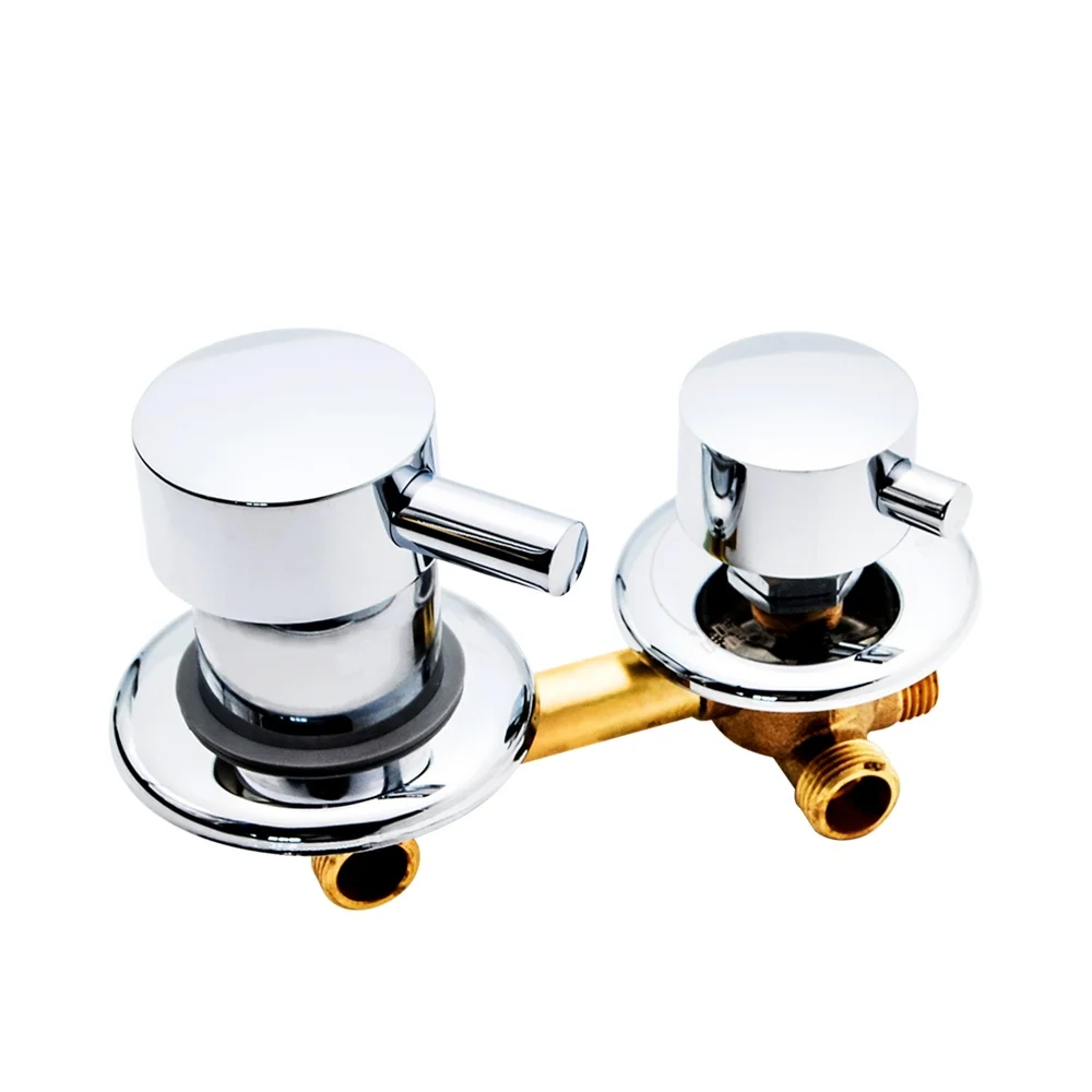 Thermostatic Shower Faucet Valve 3 Way - 2/3/4/5 Wege Wasserauslass Schraubgewinde Mittelabstand 10