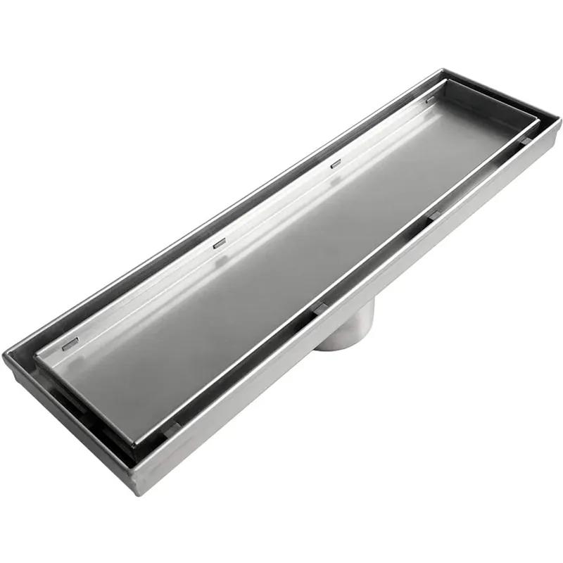Linear Shower Drain Stainless 304 Tile In - 12 Zoll rechteckiger, polierter Duschablauf aus
