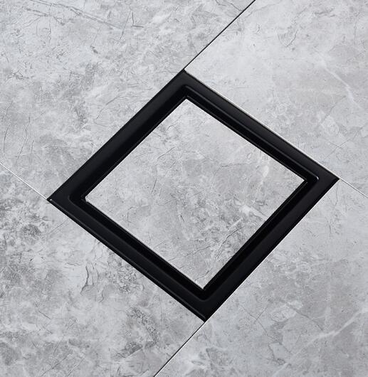 Linear Shower Drain Stainless 304 Tile In - Rechteckiger 304 Edelstahl Matt-Schwarz Unsichtbarer Bodenablauf