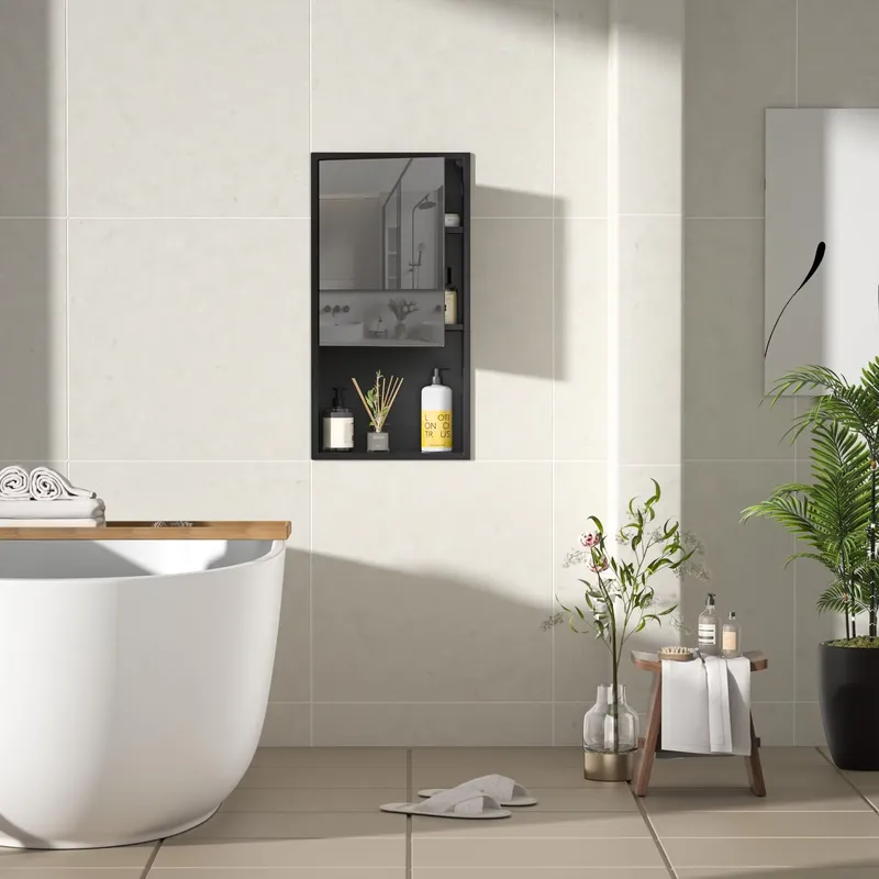Shower Niche Stainless Steel Recessed - Badezimmer-Einbauduschnische SUS 304 Edelstahl Glasschrank Einbauregal