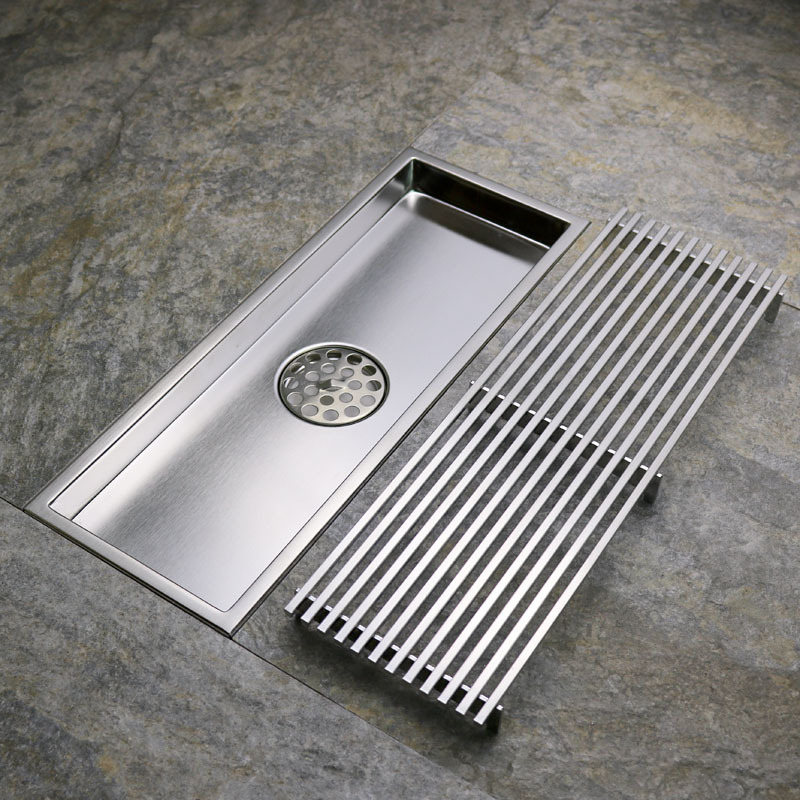 Linear Shower Drain Stainless 304 Tile In - Linearer Duschablauf mit Fliesen-Einlegeplatten, Schwarzer 304