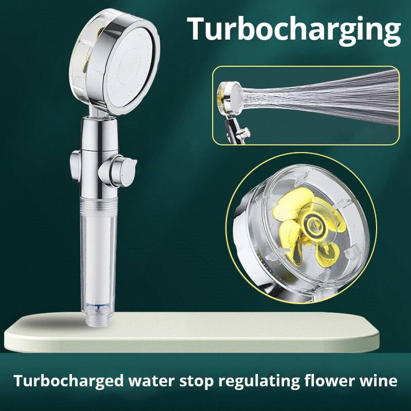 Handheld Shower Head High Pressure Filter - Neue propeller angetriebene Dusch kopf Baumwoll