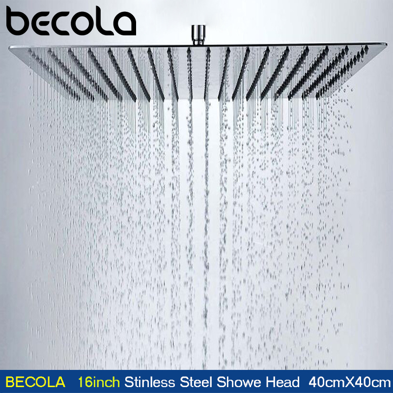 Rainfall Shower Head Ceiling Mount 16 Inch - Becola 16 Zoll 40cmX40cm Platz Edelstahl
