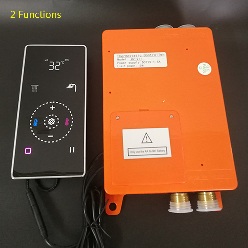 Thermostatic Mixing Valve Digital Display - Digitaler schwarzer LED-Duschregler, Thermostat, LCD-Mischventil, 2/3