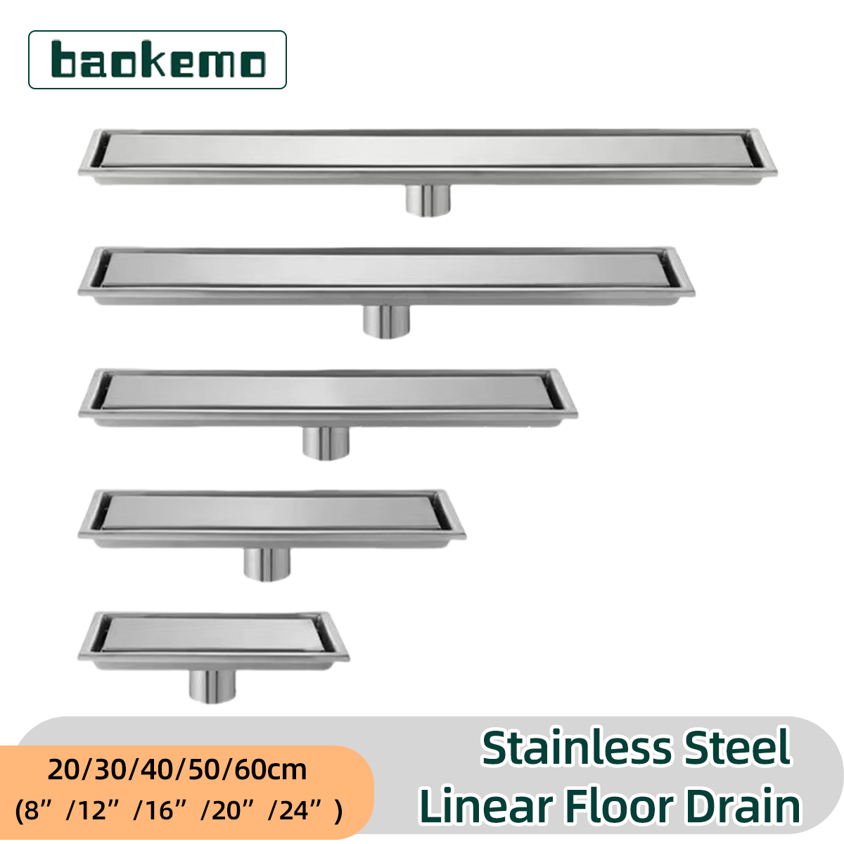 Linear Shower Drain Stainless 304 Tile In - Linearer Duschablauf mit Flieseneinsatzgitter, abnehmbarer versteckter