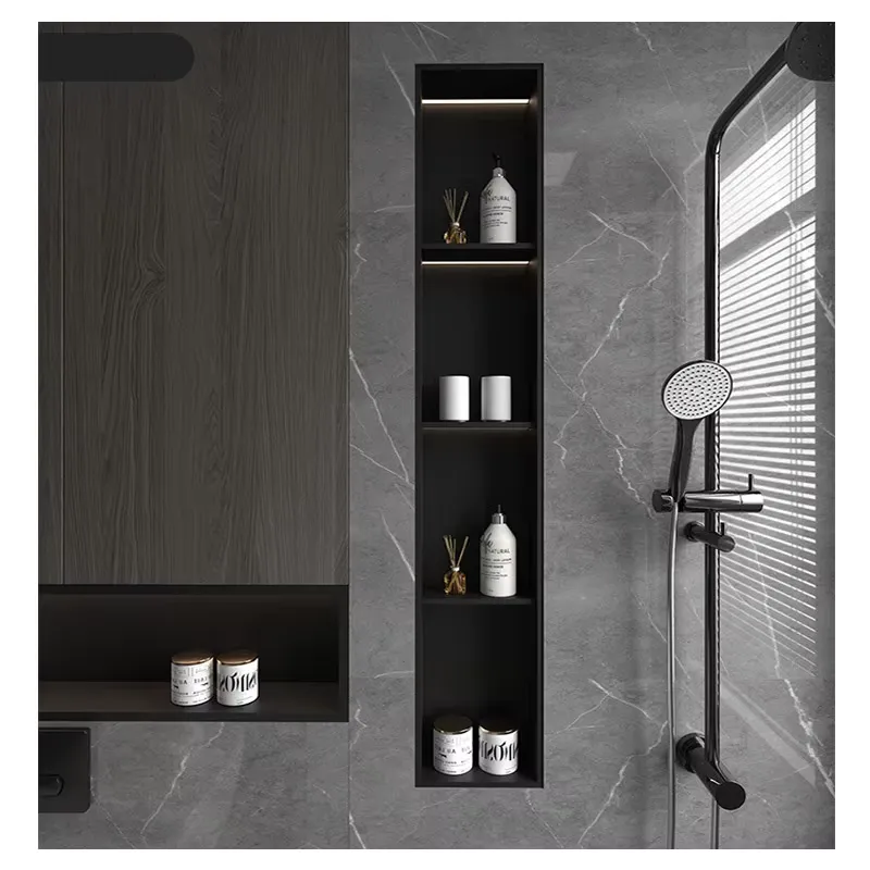 Shower Niche Stainless Steel Recessed - Maßgefertigte 304 Edelstahl-Duschnische OEM Badezimmer-Einbauregal für