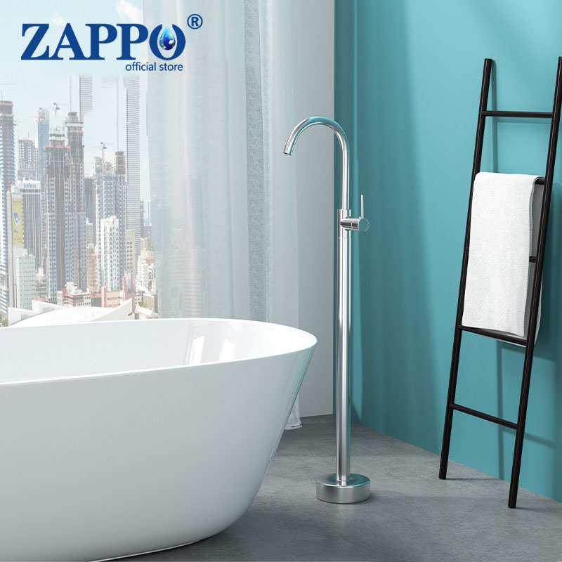 Freestanding Bathtub Filler Faucet Floor - ZAPPO Freistehender Badewannen-Wasserhahn, Badezimmer, Bodenmontage, stehend,