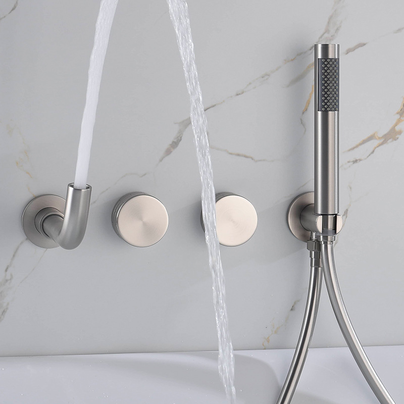 Badewannen hahn aus gebürstete – Freestanding Bathtub Filler Faucet Floor Bewertung und Preis