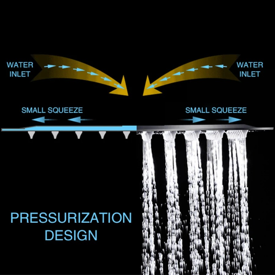 8/10/12/16 Zoll 304 Edelstahl  – Rainfall Shower Head Ceiling Mount 16 Inch Bewertung und Preis