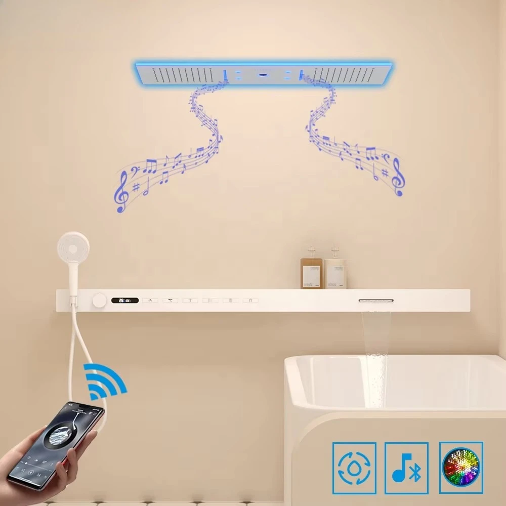 2026 Musik-Duschkopf LED 1400m – Led Rainfall Shower Head Waterfall Bewertung und Preis