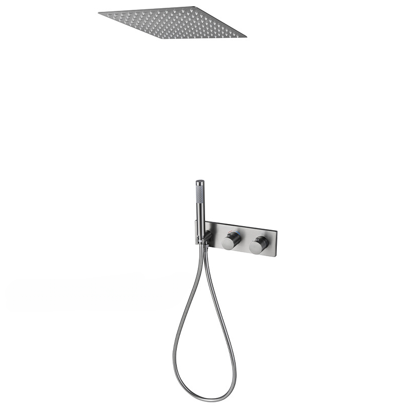 Gunmetal/Gebürstet Gold/Blk Ba – Concealed Thermostatic Shower System Set Bewertung und Preis