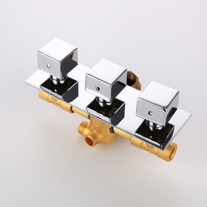 Messing verdeckter 3-Wege-Dusc – Thermostatic Shower Faucet Valve 3 Way Bewertung und Preis