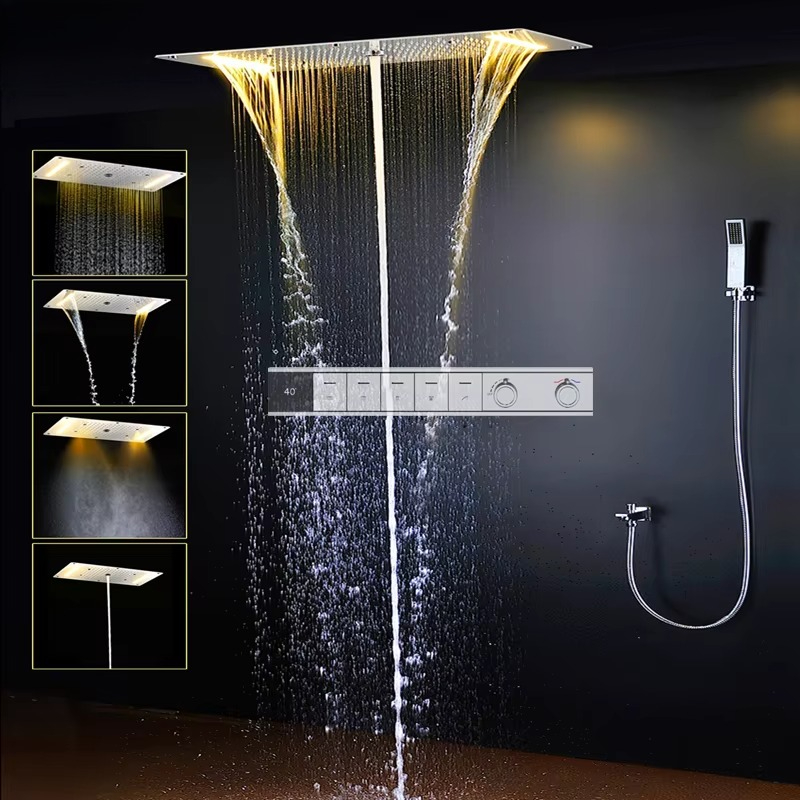 Badezimmer Smart LED Regendusc – Led Rainfall Shower Head Waterfall Bewertung und Preis