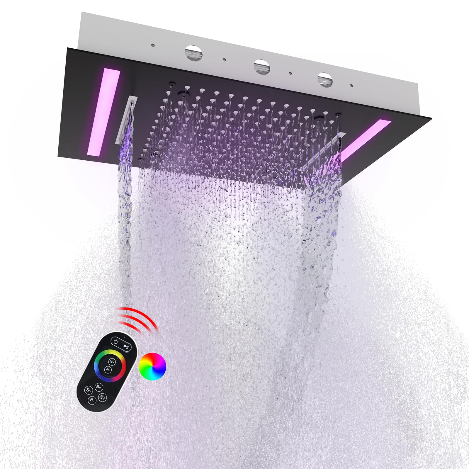 Chrom 304 Edelstahl 14x20 Zoll – Led Rainfall Shower Head Waterfall Bewertung und Preis