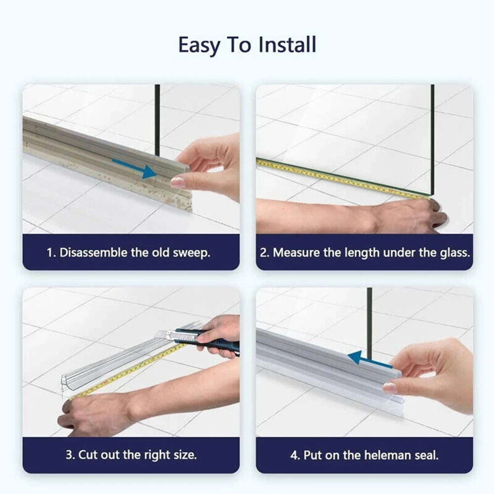 20mm Dusch wand Dichtung strei – Shower Door Bottom Seal Strip Sweep Bewertung und Preis
