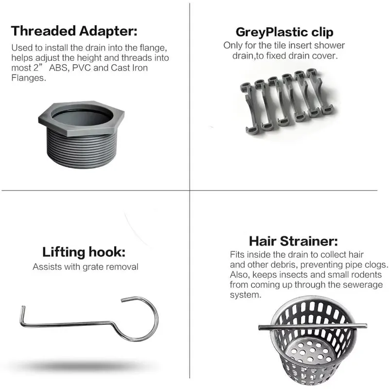 12 Zoll rechteckiger, polierte – Linear Shower Drain Stainless 304 Tile In Bewertung und Preis