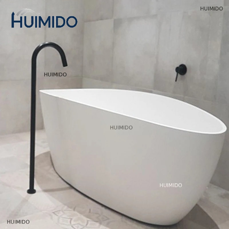 Messing-Chrom oder mattschwarz – Freestanding Bathtub Filler Faucet Floor Bewertung und Preis