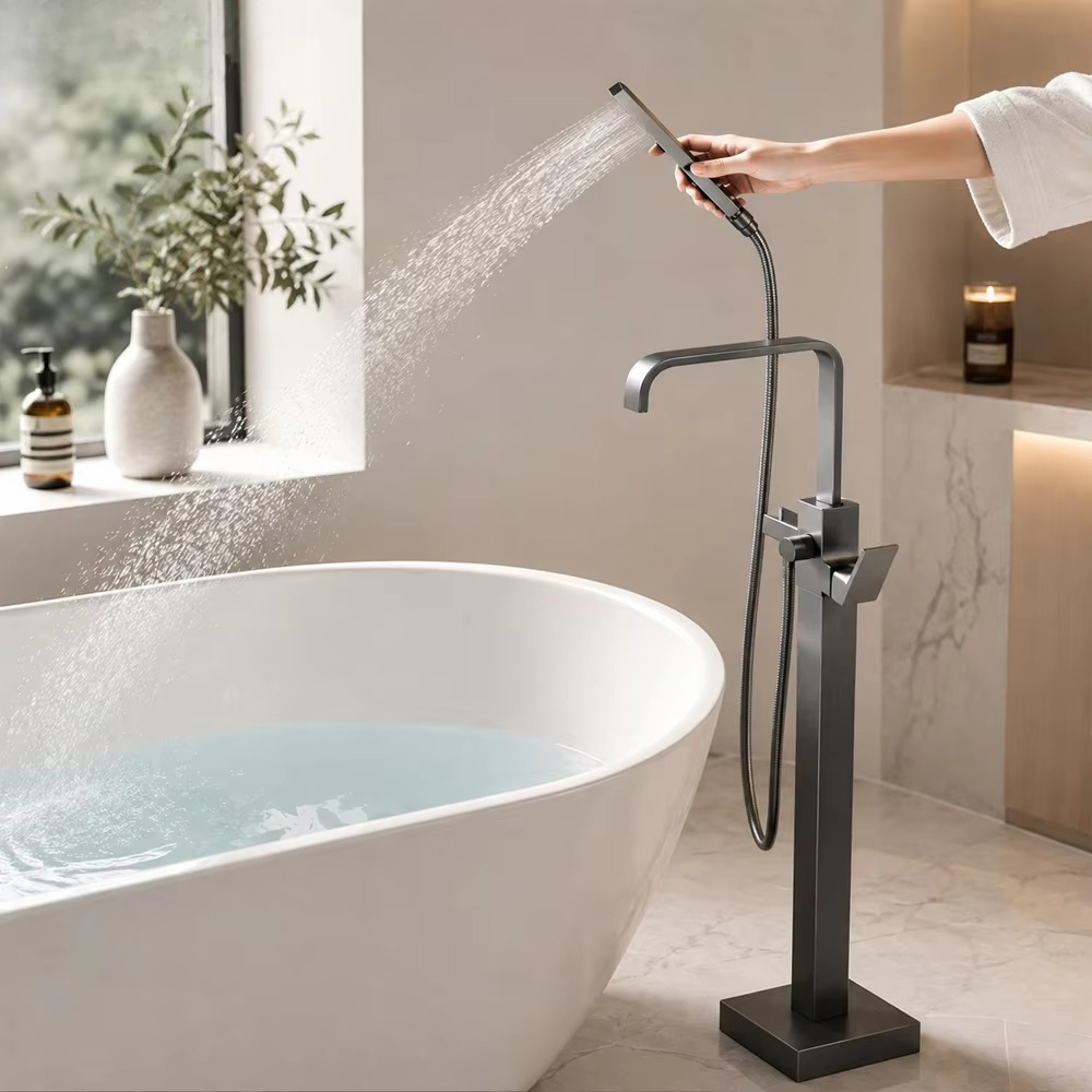 Bodenmontierter Badewannenmisc – Freestanding Bathtub Filler Faucet Floor Bewertung und Preis