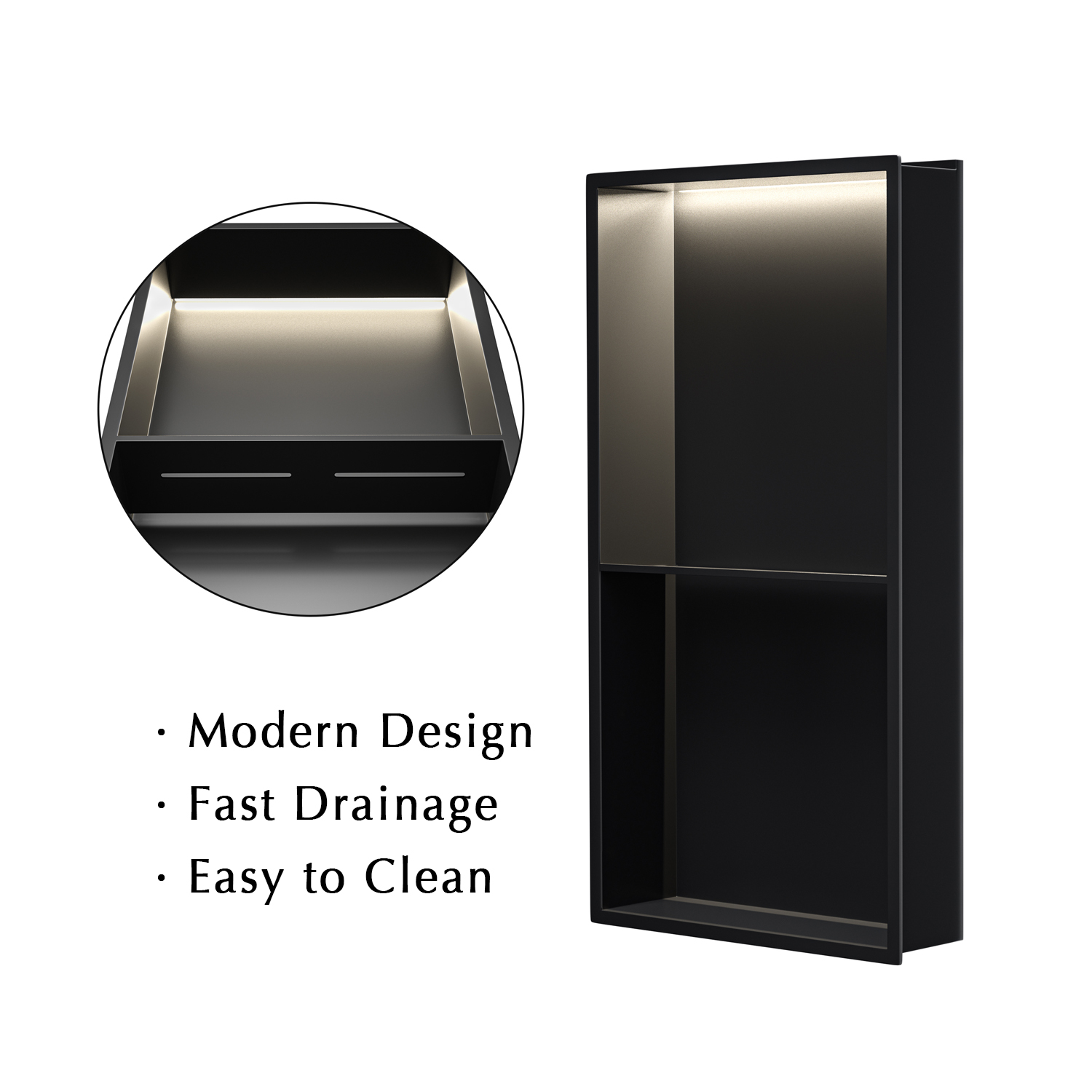 Maßgeschneiderte Duschwand-Nis – Shower Niche Stainless Steel Recessed Bewertung und Preis