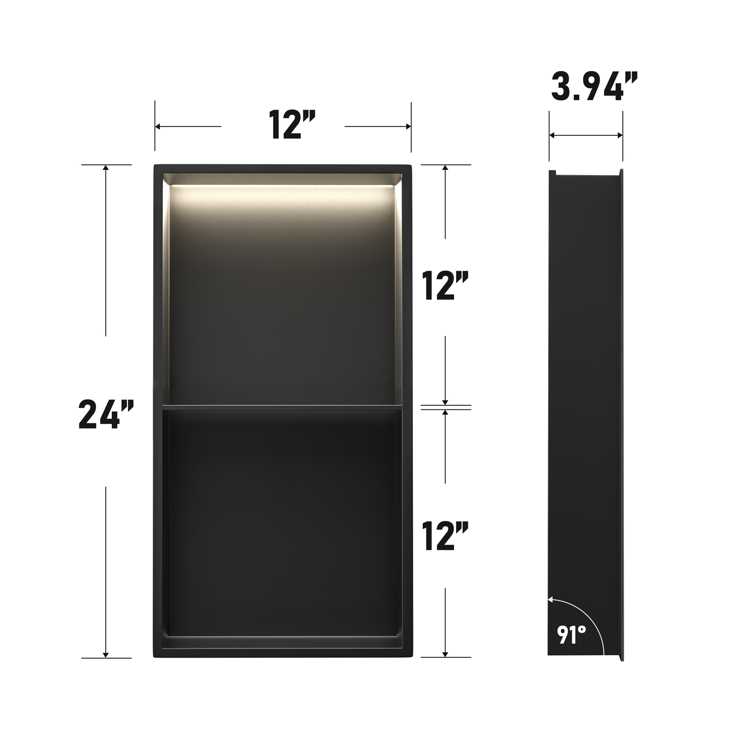 Maßgeschneiderte Duschwand-Nis – Shower Niche Stainless Steel Recessed Bewertung und Preis