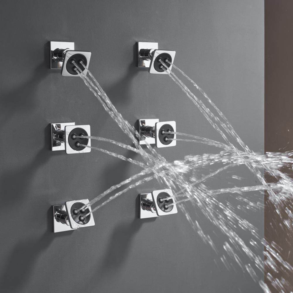 Quadratischer Chrom-Duschkörpe – Shower Body Jet Massage Spray Square Bewertung und Preis
