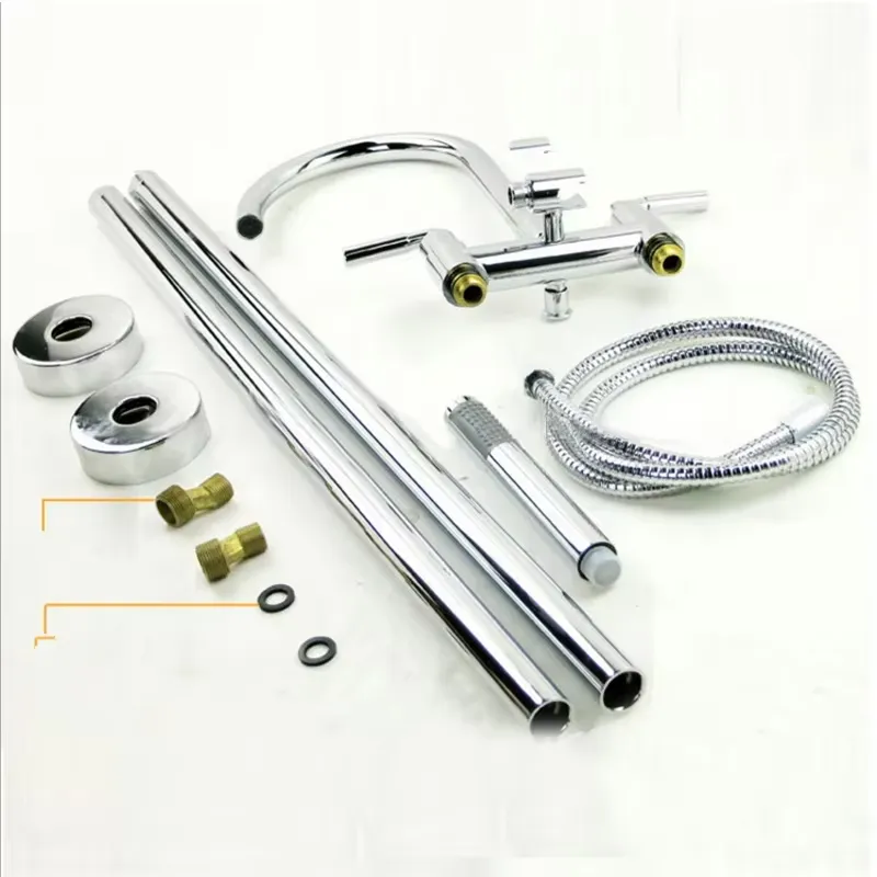 Gebürstetes Bodenmontiertes Fr – Freestanding Bathtub Filler Faucet Floor Bewertung und Preis