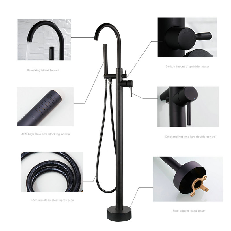 Kemaidi vergoldete Badewanne F – Freestanding Bathtub Filler Faucet Floor Bewertung und Preis