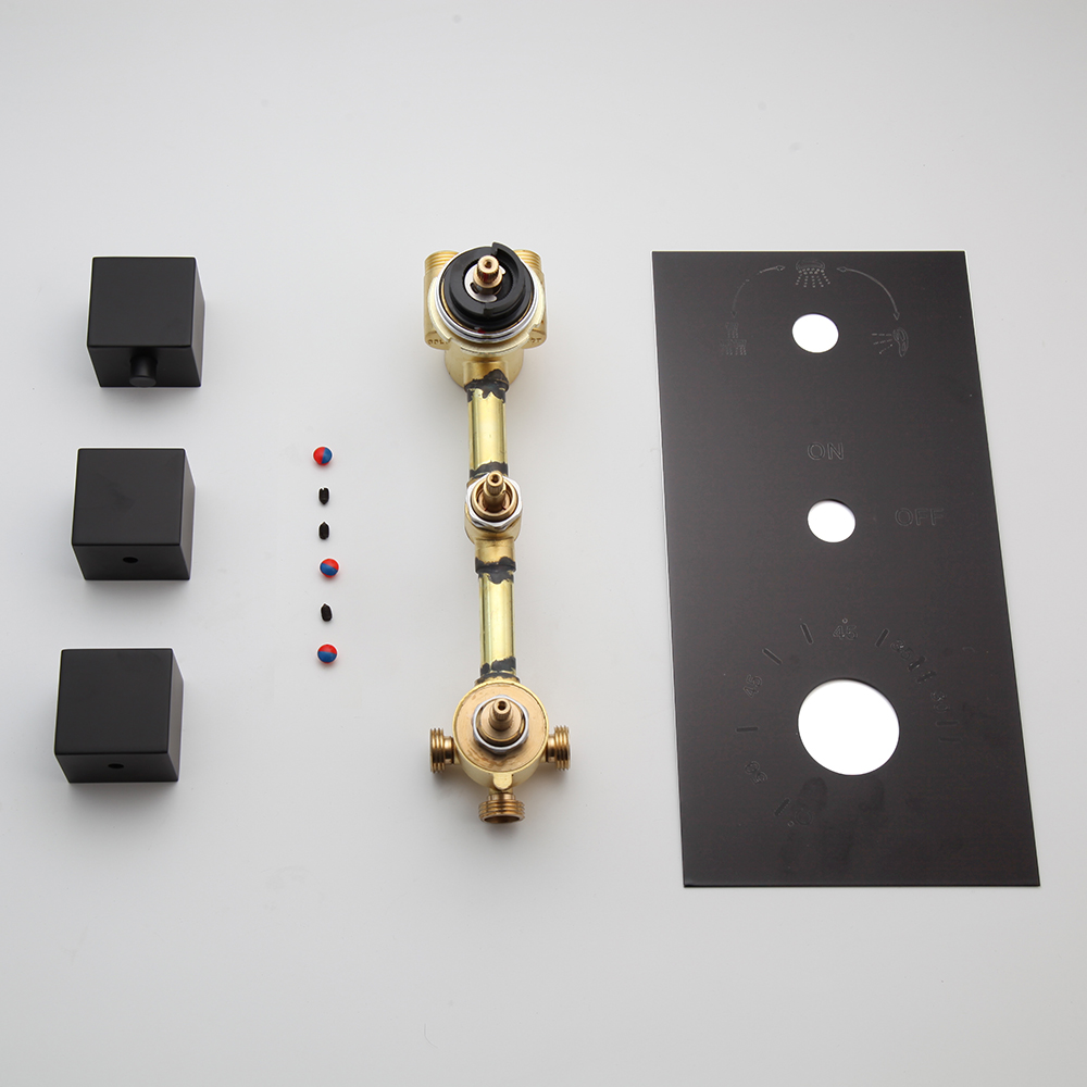 ZAPPO Mattschwarzes Thermostat – Concealed Thermostatic Shower System Set Bewertung und Preis