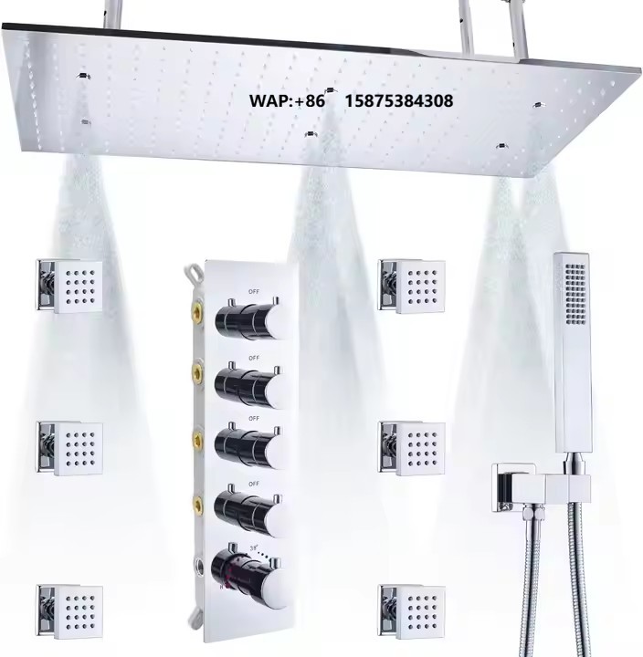 Luxuriöses Badezimmer-Duschsys – Rainfall Shower Head Ceiling Mount 16 Inch Bewertung und Preis
