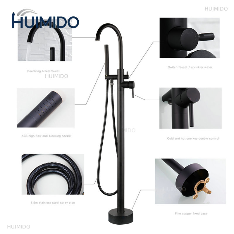 Vergoldetes Badewannen-Füllsys – Freestanding Bathtub Filler Faucet Floor Bewertung und Preis