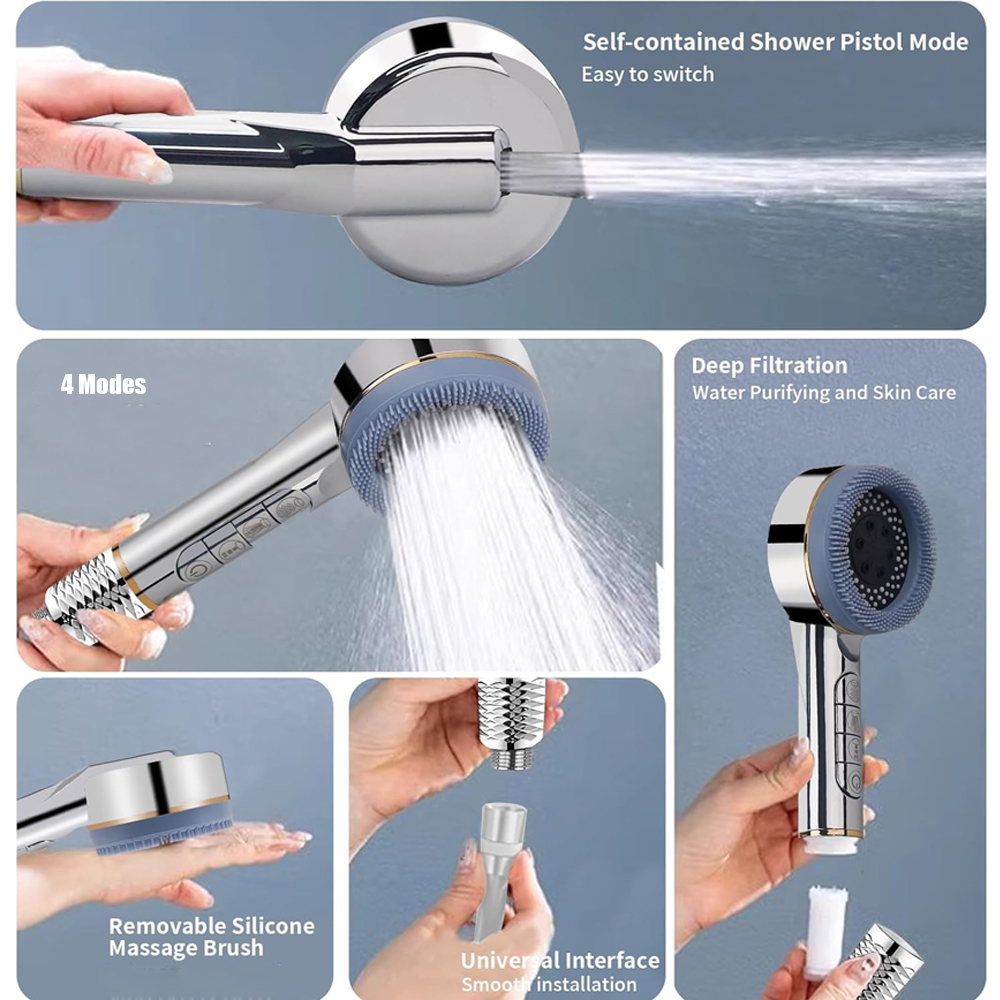 4-Modus Hochdruck-Duschkopf mi – Handheld Shower Head High Pressure Filter Bewertung und Preis
