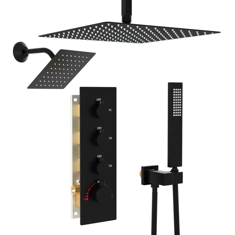Verdecktes Badezimmer-Duschsys – Rainfall Shower Head Ceiling Mount 16 Inch Bewertung und Preis