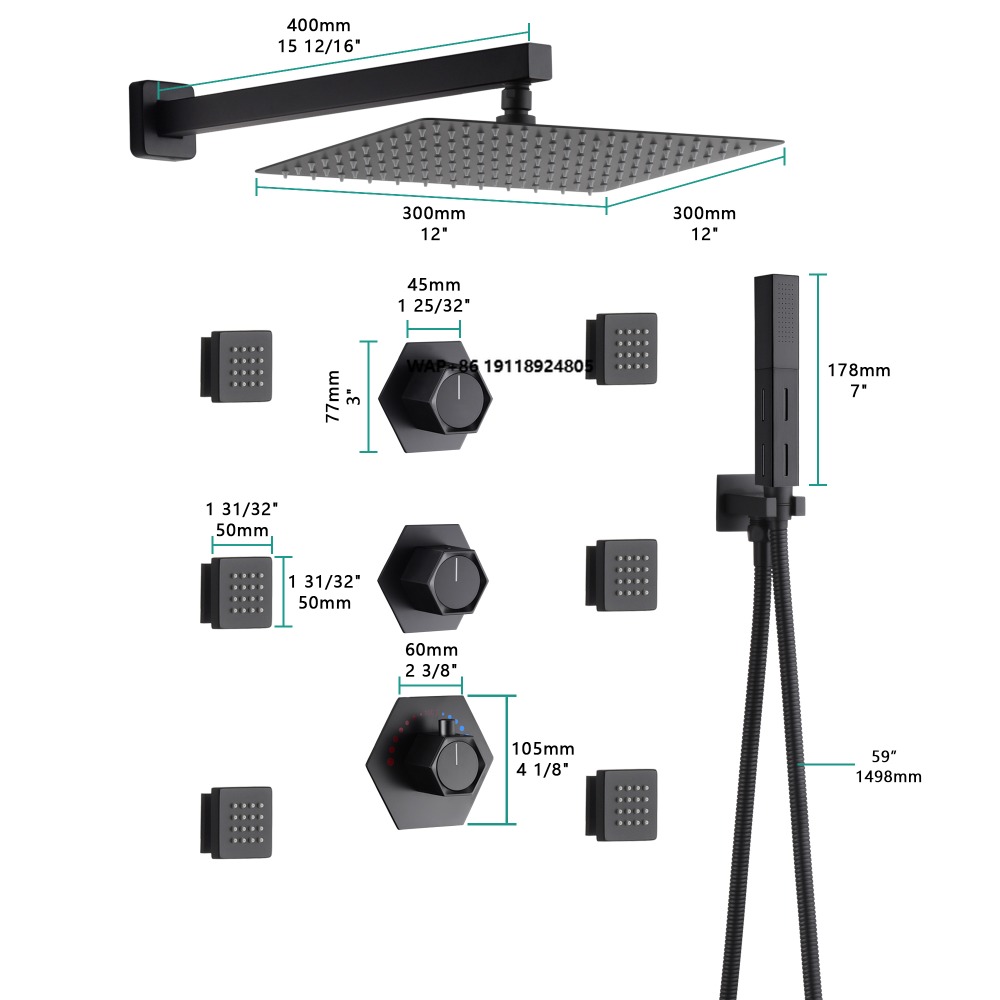 Luxuriöses Thermostatisches Wa – Concealed Thermostatic Shower System Set Bewertung und Preis
