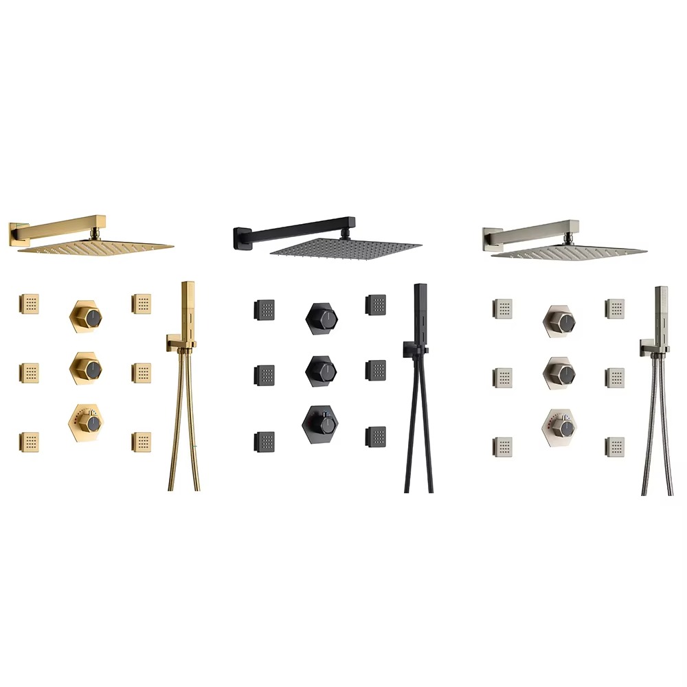 Luxuriöses Thermostatisches Wa – Concealed Thermostatic Shower System Set Bewertung und Preis