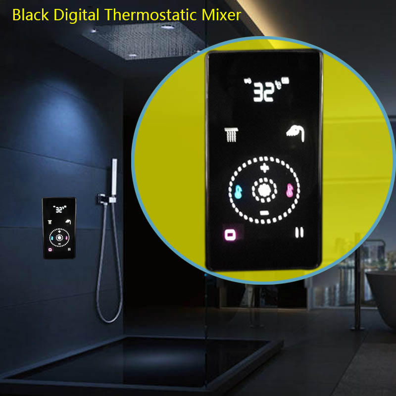 Digitaler schwarzer LED-Duschr – Thermostatic Mixing Valve Digital Display Bewertung und Preis