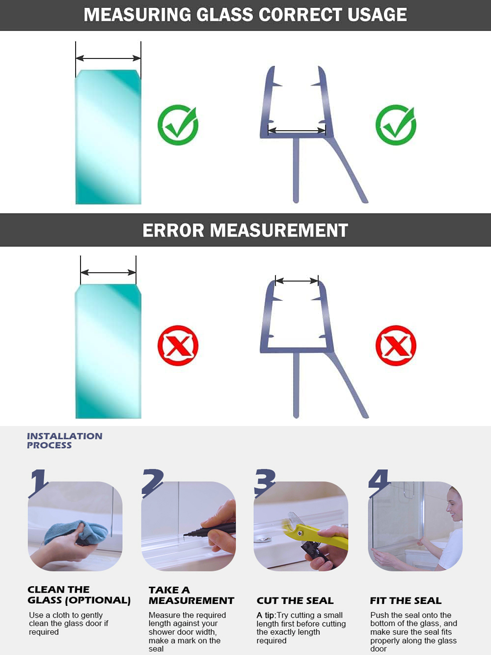 Dichtungsstreifen für Duschtür – Shower Door Bottom Seal Strip Sweep Bewertung und Preis