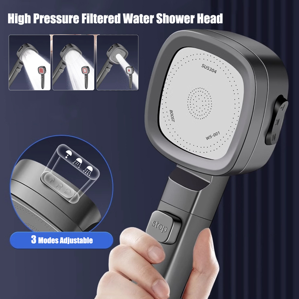 Drei-Modus-gefilterter Duschko – Handheld Shower Head High Pressure Filter Bewertung und Preis