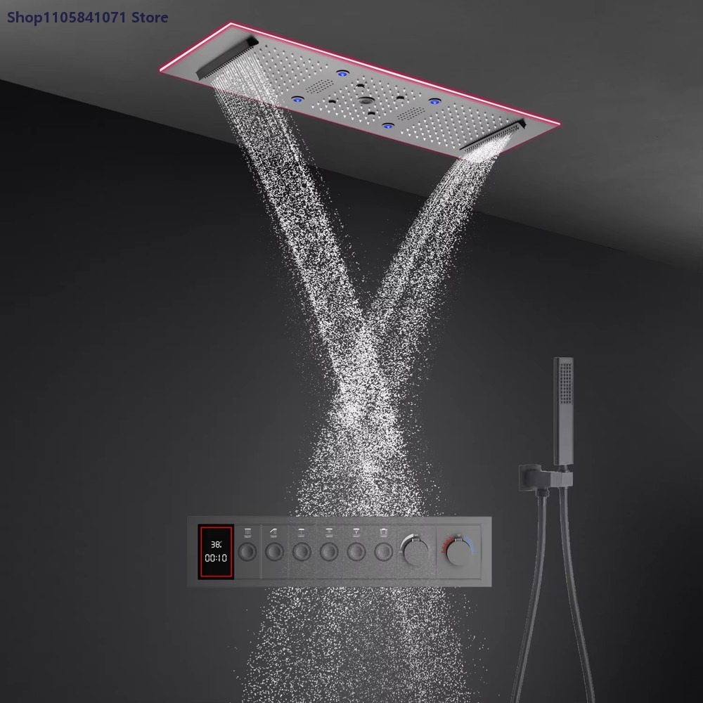 900x300mm Thermostatisches Dus – Led Rainfall Shower Head Waterfall Bewertung und Preis