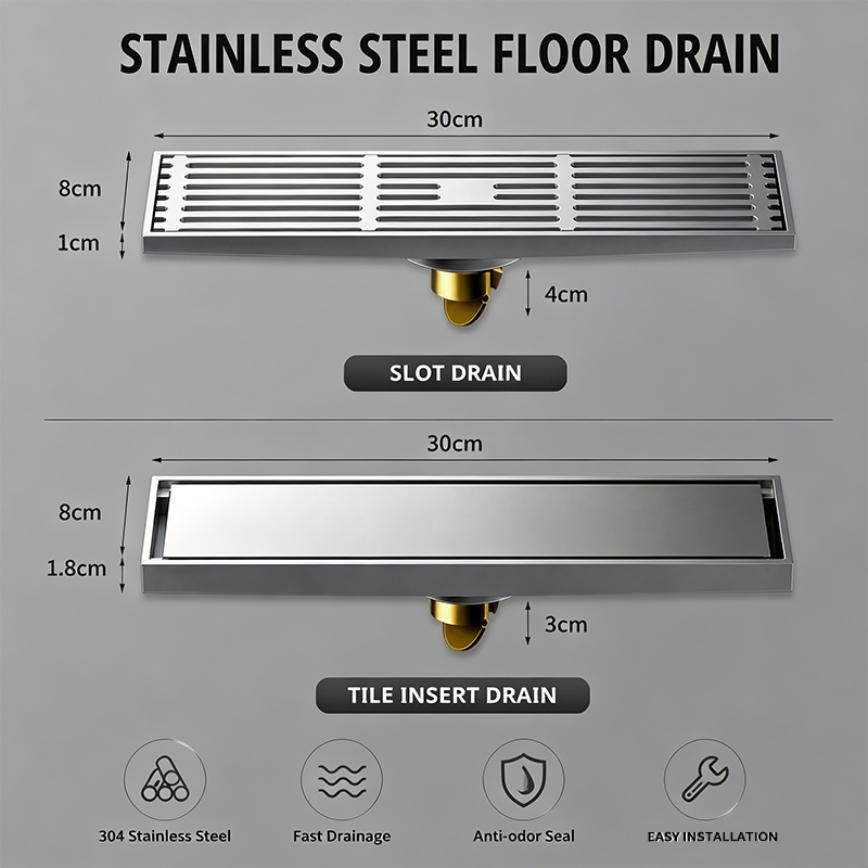30 cm 304 Edelstahl Linearer D – Linear Shower Drain Stainless 304 Tile In Bewertung und Preis