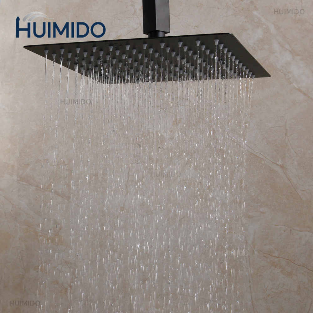 Mattschwarzes Badezimmer-Dusch – Led Rainfall Shower Head Waterfall Bewertung und Preis